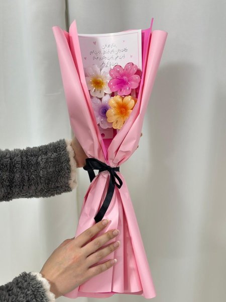 بوكيه مشبك شعر شكل ورد